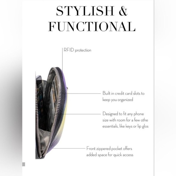 Aimee Kestenberg Tamitha Reef Ombre Phone Crossbody Bag With RFID‎ Protection - Picture 8 of 11